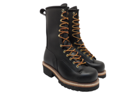 Hoffman Men&#39;s 12&quot; Comp. Toe Lineman Climbing Boots L14173 Black Leather ... - $213.74