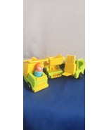 1980 Fisher Price Little People Construction Set w worker Green/Yellow  - $48.02 CAD