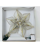 Kurt Alder 10-Light 6-Point Capiz Star Christmas Treetop, 9-Inch, Gold - £20.07 GBP