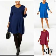 Style &amp; Co V-Neck A-Line Swing Dress, Choose Sz/Color - £18.38 GBP