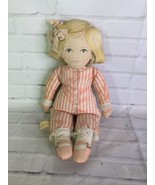 VTG 1984 Valerie Leonard The Toy Works Art Cloth Doll Blonde Blue Eyes P... - £27.14 GBP