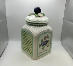 Villeroy &amp; Boch FRENCH GARDEN FLEURENCE 10 1/2&quot; Canister PLUM - $74.99