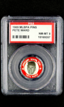 1969 MLBPA Pins Pete Ward Chicago White Sox PSA 8 NM-MT *Only 2 Graded Higher* - £22.73 GBP