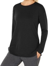 32 DEGREES Womens Fleece Athleisure T-Shirt color Black Size L - $32.94