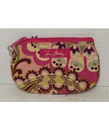 Vera Bradley Change Purse ID Badge Holder Folkloric Pink Hearts Flowers - $279.66 MXN