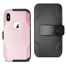 [Pack Of 2] Reiko I Phone X/iPhone Xs 3-IN-1 Hybrid Heavy Duty Holster Combo C... - £19.64 GBP