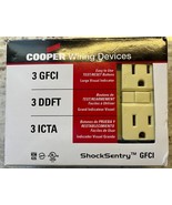 COOPER GFCI PACK OF 3 IVORY VGF15V- 3 15A-125V SHOCKSENTRY PLUG - $361.13 MXN
