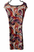 Banana Republic Colorful Womens Size XS Knit Dress Stretch Knee Length Belted - £13.48 GBP