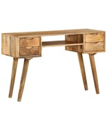 Mango Wood Retro Writing Desk by vidaXL, Compact 35.4x23.6in - $8,465.10 MXN