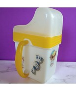 Vintage Baby Feeding Devils Candy with Two Handles Yellow White Plastic ... - $45.91 CAD