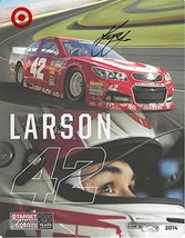 Autographed 2014 Kyle Larson #42 Target/Axe Racing Official Hero Card (Rookie Se - £49.36 GBP