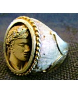 Antique Julius Caesar 14k Gold and Diamond Signet Ring Size 9 - $3,883.63 CAD
