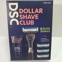 Dollar Shave Club 6 Blade Razor with Shave Butter, 1 Handle, 4 Cartridges - £7.23 GBP