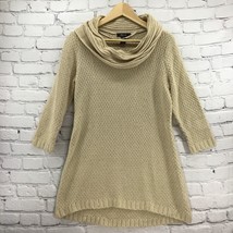 Style &amp; Co Beige Knit Sweater Sz M Medium Cowl Neck Pullover - £12.66 GBP