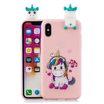 Anymob iPhone Pink Unicorn 3D Toys Case Soft Silicone Cartoon Cover - £19.47 GBP