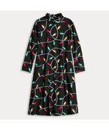 Celebrate Together Sz 1X Black Stretch Midi Dress Christmas Pajama Lounge - €17,29 EUR