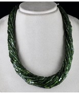 Natural Green Chrome Tourmaline Beads 25 L 700 Ct Tube Gemstone Silver N... - $72,226.07 MXN