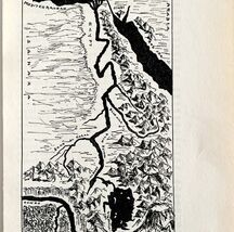 1932 Nile River Egypt Interpretive Map Print Van Loon Geography Art Sahara - $27.50