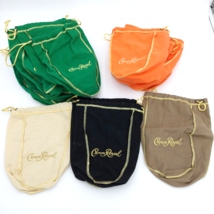 19 Crown Royal Bags 9&quot; Green Orange Black Cream Crafting Repurpose Arts &amp; Crafts - £18.62 GBP
