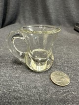 VTG Clear Glass Pitcher-Shaped Toothpick Holder/ Bud Vase 2.25&quot; tall - $4.94