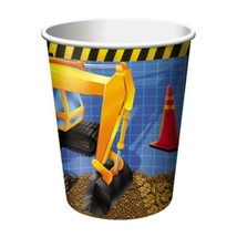 Under Construction Beverage Cups Birthday Party Supplies  8 Per Package 9 oz New - £3.39 GBP