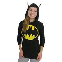 Batman Signal Women&#39;s Hooded Long Sleeve T-Shirt Black - £31.15 GBP+