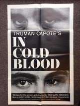 *Truman Capote&#39;s IN COLD BLOOD (1967) Vintage Orig US One-Sheet Poster Unbacked - £199.83 GBP