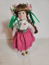 DANBURY MINT Dolls of The World, Porcelain Dolls Real Russian Clothes Ru... - £14.64 GBP