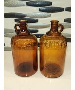 SANI-CLOR-(2) Bottle Lot-Amber Brown-Two Full Quarts-Vintage Bottles-EMPTY - $35.89 CAD