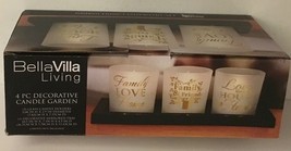 Bella Villa Candle Holder Set 4-Pc Decorative Candle Garden Family Love Friends image 2