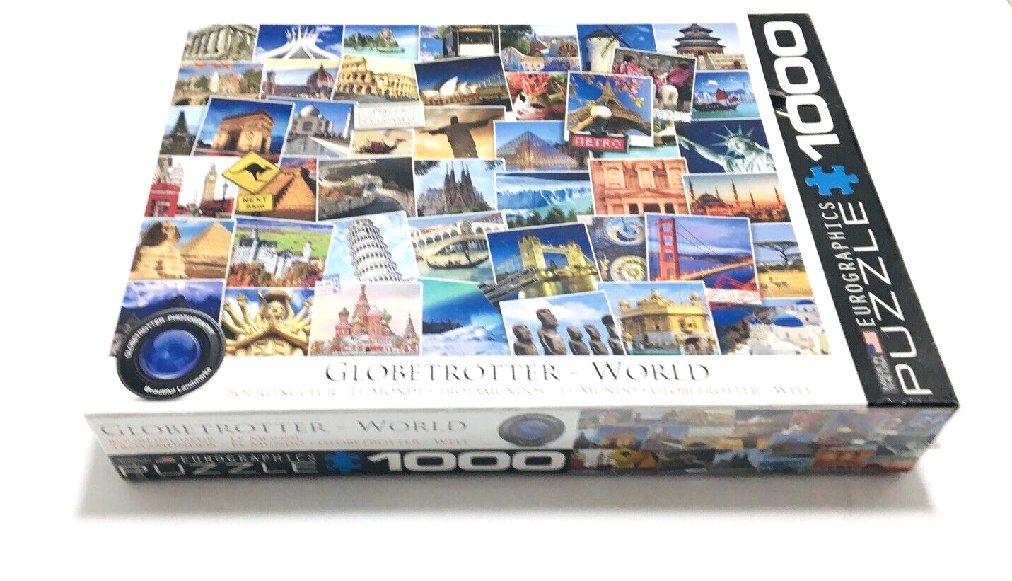 Primary image for Eurographics Globetrotter World 1000 Piece Puzzle NEW SEALED Made In The USA