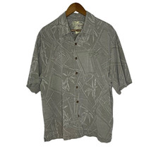 Jamaica Jaxx 100% Silk Hawaiian Tropical Short Sleeve Shirt Size Large Mens - $20.00
