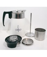 Corning Ware Black Trefoil 6 Cup Stove Top Percolator Coffee Pot Rare Vintage  - £111.49 GBP