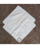 Vintage Linen 11 Inch Napkins w/ Bobbin Lace SET of 2 Beige Kitchen & Bar - €8,04 EUR Vintage Linen 11 Inch Napkins w/ Bobbin Lace SET of 2 Beige Kitchen & Bar - €8,04 EUR