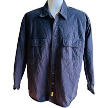  Stanley Flannel Shirt Jacket Lined Workwear Heavyweight Cotton Large - $36.09