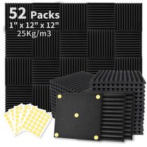 Vocal Recording Essential: 52 Pack Acoustic Foam Panels for Noise Cancel... - $92.02