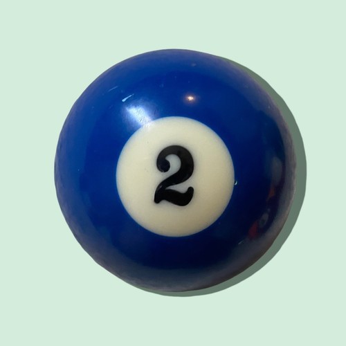 2 Two Pool Billiard Ball #2 2.25&quot; Blue 2 1/4&quot; Standard Size Vintage Repl... - $13.47