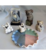 Lot (5 pieces) KOALA BEAR Resin/Stone Unique Collectible Figurines - $47.24 CAD