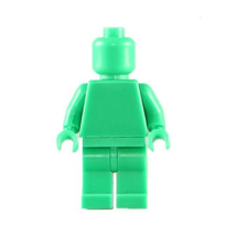 KLIVT Toy Gift Light Green Blank Plain Minifigure Toy Figures for Sale - $7.60