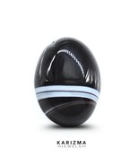 12Ct Natural Black and White Sulemani Hakik Oval Gemstone - $354.14 MXN+