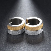 ZORCVENS Stainless Steel Earrings with Mixed Silver Color&amp;Gold-Color Small Circl - £7.38 GBP