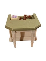 Loving Family Dollhouse Furniture 2008 Kitchen Fridge Oven Island with Sink - $14.84