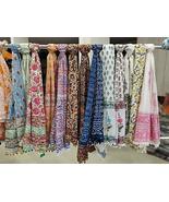 5-10 pieces mix lot Cotton Scarf, Women&#39;s Stole, Hand block printed mix ... - £39.73 GBP+