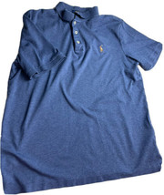 Polo Ralph Lauren Men Polo Shirt Heather Blue Classic Fit Medium M  - £7.75 GBP