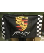 Porsche Flag Black Racing 3X5 Ft Polyester Banner USA 90x150cm - $18.00