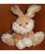 Gund Tan White Sunshine Bunny Plush Stuffed Plaid Bow Rabbit Easter Love... - £12.78 GBP