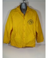 Vtg CHAMPION Nylon Jacket Running Man San Antonio Alamo Size L Yellow Sn... - £26.05 GBP