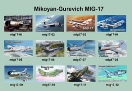 12 Different Mikoyan-Gurevich MIG-17 Warplane Magnets - £78.22 GBP