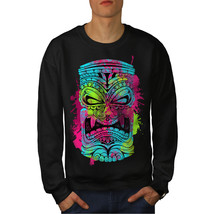 Wellcoda Psychedelic Cool Mens Sweatshirt, Masking Casual Pullover Jumper - £24.19 GBP+