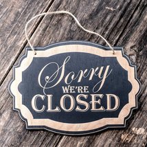 Sorry We&#39;re Closed - Black Door Sign - £15.65 GBP